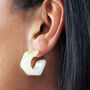 Chunky Geometric Opaque Resin Earrings, thumbnail 3 of 6