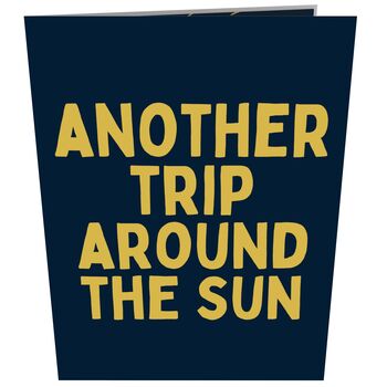 Trip Around The Sun! Funny 3D Pop Up Birthday Card, 4 of 8