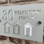 Personalised Beach Huts Design House Sign Acrylic, thumbnail 8 of 9