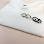 Sterling Silver Tiny Huggie Hoop Sleeper Fastening Earrings, thumbnail 4 of 5