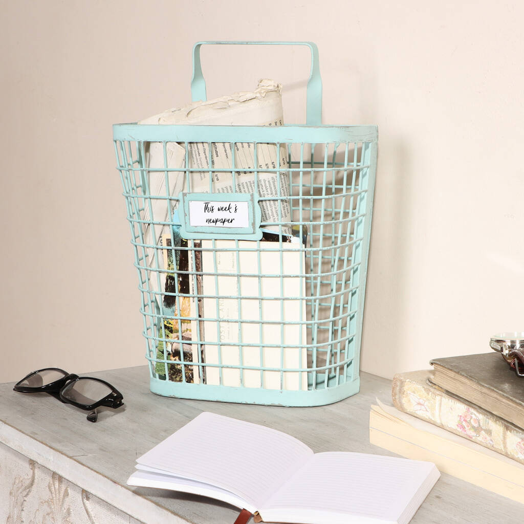 Industrial Wire Wall Storage Basket By Dibor