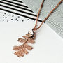 Small Lacey Oak Real Leaf Necklace, thumbnail 12 of 12