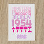 Personalised 70th Birthday Card 1954 Year And Message, thumbnail 7 of 9