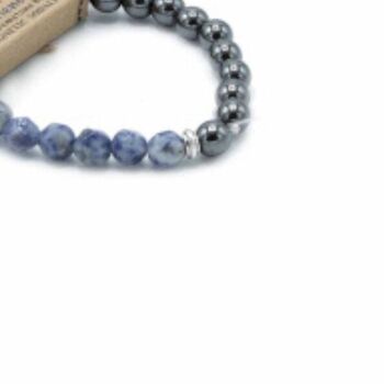 Faceted Gemstone Bracelet Magnetic Sodalite, 2 of 2