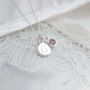 Personalised Initial Necklace With Birthstone Charm, thumbnail 1 of 11