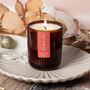 Festive Spice Christmas Scented Soy Amber Glass Candle, thumbnail 1 of 10