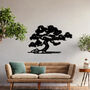 Metal Bonsai Tree Hanging Wall Art For Living Room Or Garden, thumbnail 1 of 11