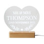 Personalised Wedding Heart LED Light Gift, thumbnail 6 of 10