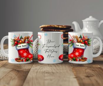 Personalised Christmas Stocking Gift Mug B, 2 of 2