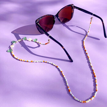 Mother Of Pearl Daisy Beaded Sunglasses Chain, 7 of 12