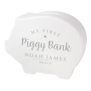Personalised My First Piggy Bank Personalised Gift, 6 of 6