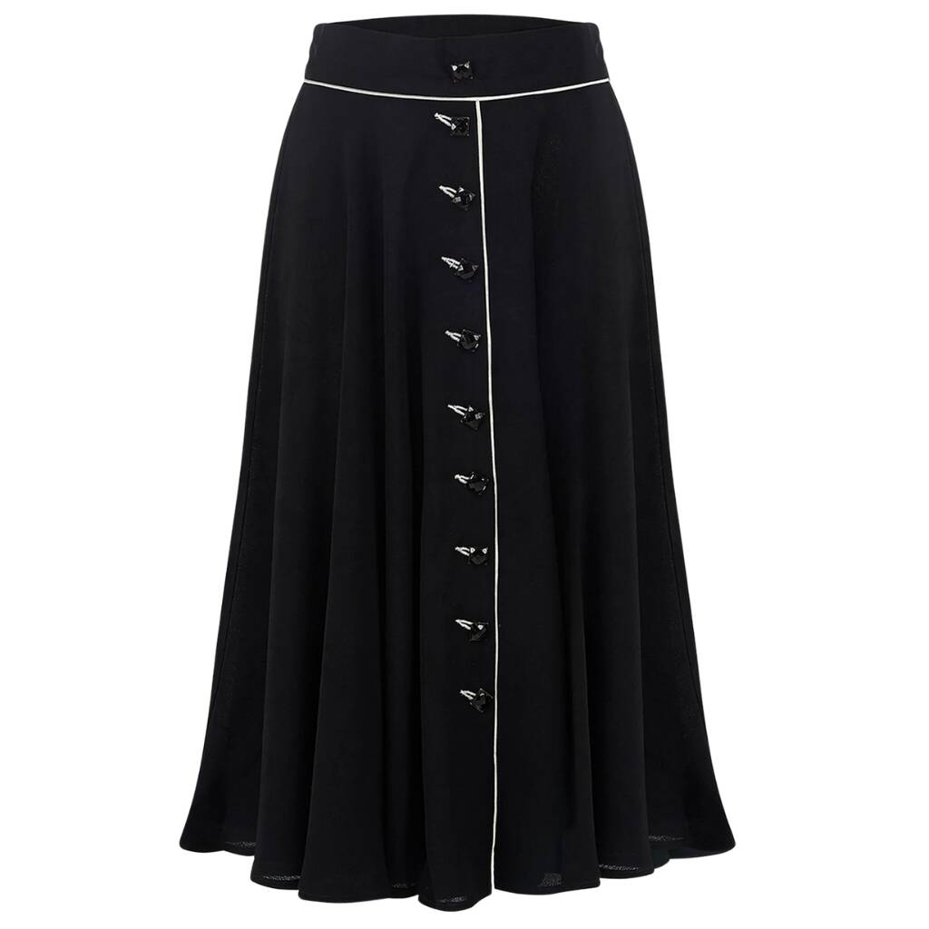 Rita Skirt Liquorice Black Vintage 1940s Style By The Seamstress of ...