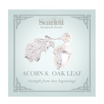 Acorn And Oak Leaf Adjustable Christening Bracelet, 5 of 8