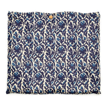 Serendipity Cotton Quilted Tote Bag Indigo Ikat, 5 of 5