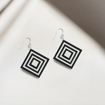 Matching Earrings And Necklace Stripey Diamond Set, 7 of 12