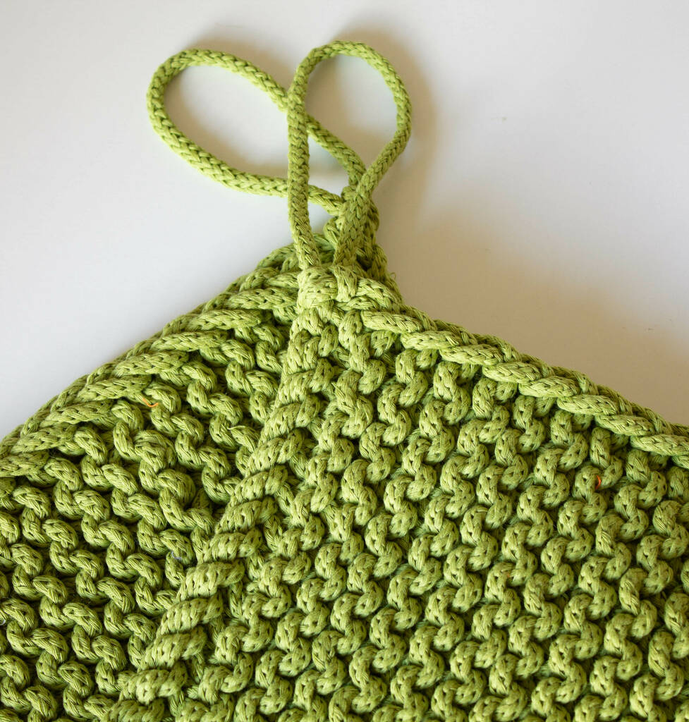 Hand Knit Trivet Pick Your Colour By StrikkStrikk Handknits