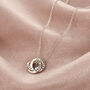 Personalised Birthstone Micro Russian Ring Necklace, thumbnail 4 of 9