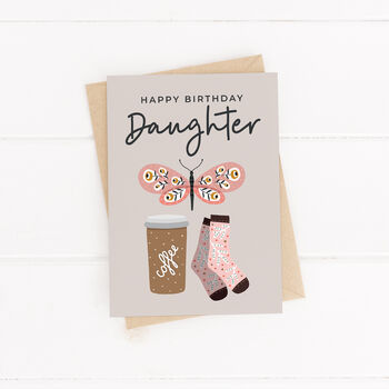 Daughter Birthday Card With Illustrated Coffee, 3 of 4