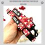 Red Reindeer Christmas Gingham Dog Collar And Lead, thumbnail 1 of 3