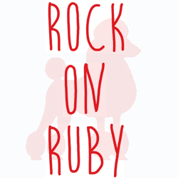 rock on ruby t shirt