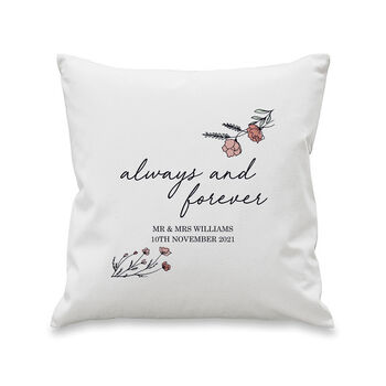Personalised Always And Forever Anniversary Cushion, 2 of 2