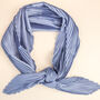Sky Blue Elegant Folded Silk Scarf, thumbnail 1 of 8
