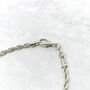 Rope Chain Shiny Silver Minimalist Elegant Bracelet, thumbnail 3 of 5