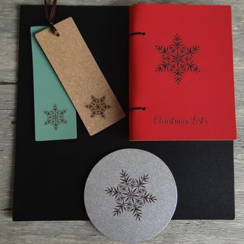 Personalised Leather Christmas Planner Notebook Journal, 3 of 5