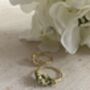 18 K Gold Adjustable Dainty Leaf Ring Silver, thumbnail 6 of 6