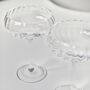Pair Of Art Deco Style Hand Blown Champagne Glasses, thumbnail 5 of 12
