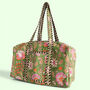 Weekend Duffle Bag | Green Block Print Floral, thumbnail 1 of 8