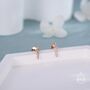 Tiny Dagger Sword Internally Threaded Flat Back Earrings In Sterling Silver, thumbnail 4 of 12