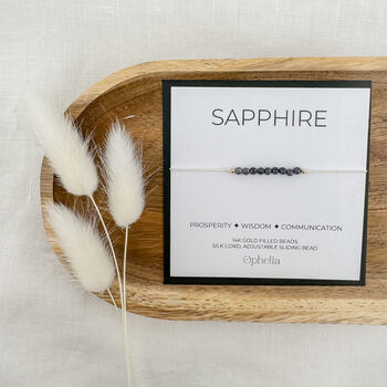 Sapphire Silk Bracelet September Birthstone Jewellery, 4 of 6