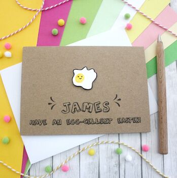 Personalised Egg Cellent Easter Card, With Fried Egg, 3 of 9