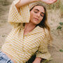 Gingham Lemon Wrap Top, thumbnail 1 of 5