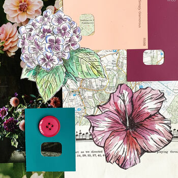 Botanical Themed Creative Drawing And Collage Kit, 7 of 10