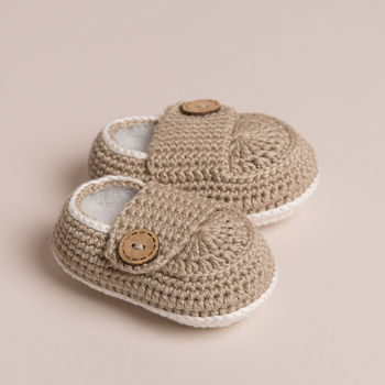 Hand Crochet Bamboo Baby Shoes, 3 of 5