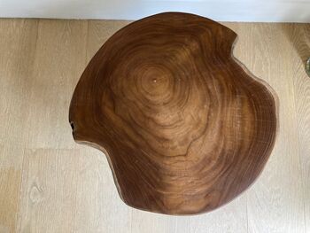 Handcrafted Small Side Teak Stool Table Natural Wood Root, 3 of 6