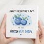 Berry Best Daddy Pun Valentines Card From Kids, thumbnail 1 of 7