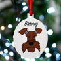 Schnauzer Christmas Tree Dog Decoration Personalised, thumbnail 9 of 10