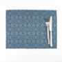 Blue Liberty Flower Canvas Fabric Placemat Set, thumbnail 5 of 11