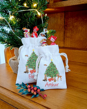 Personalised Woodland Christmas Gift Bag, 3 of 8