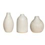 Set Of Three Grooved Bud Stoneware Vases, thumbnail 4 of 4