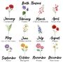 Personalised Birth Flower Family Print, thumbnail 2 of 11