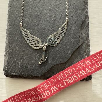 Personalised Double Angel Wing Necklace, 7 of 7