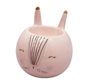 Gift Boxed Pink Ceramic Rabbit Egg Cup, 4 of 6