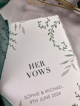 Watercolour Botanical Vow Books, 9 of 10