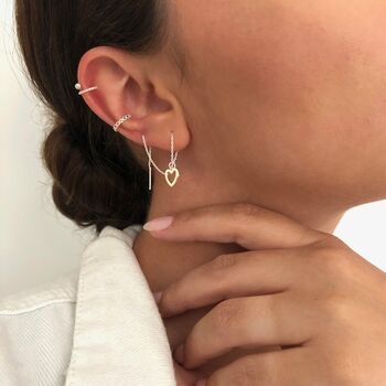 Tiny Sterling Silver Snake Ear Cuff, 7 of 9