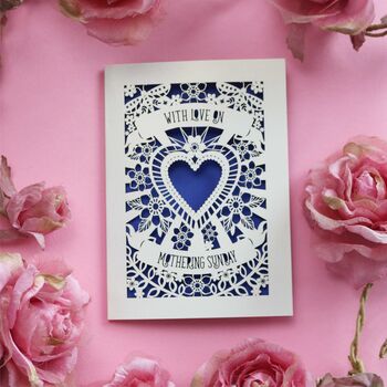 With Love On Mothering Sunday Papercut Card, 6 of 6
