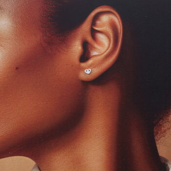 'I Like You' Sterling Silver Heart Earrings, 7 of 8